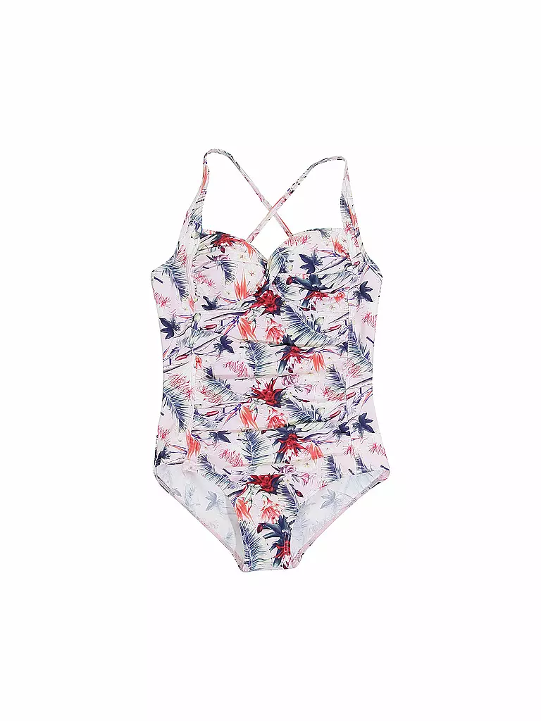 HOT STUFF Damen Badeanzug Parrot Flower Bunt